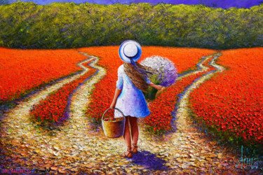 Painting titled "The Two Ways" by Dima Dmitriev, Original Artwork, Oil