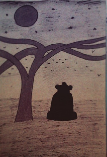 Картина под названием "Одинокий мир" - Dima Karpov, Подлинное произведение искусства