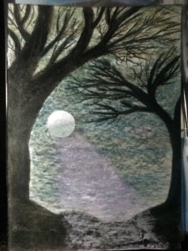 Картина под названием "Лунный свет" - Dima Karpov, Подлинное произведение искусства