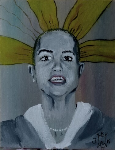 Painting titled "Britney Jean Spears" by Dima Zubakin, Original Artwork, Acrylic