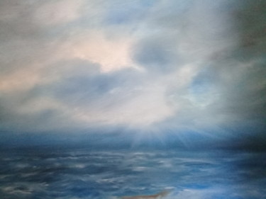 Painting titled "la mer" by Dimalone, Original Artwork, Oil