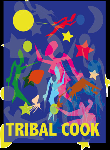 Artes digitais intitulada "Tribal cook" por Dimalone, Obras de arte originais, Trabalho Digital 2D