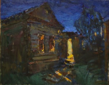Картина под названием "house" - Dmitriy Permiakov, Подлинное произведение искусства, Масло