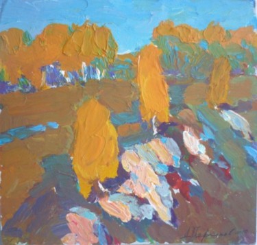 Картина под названием "Autumn" - Dmitriy Permiakov, Подлинное произведение искусства, Масло