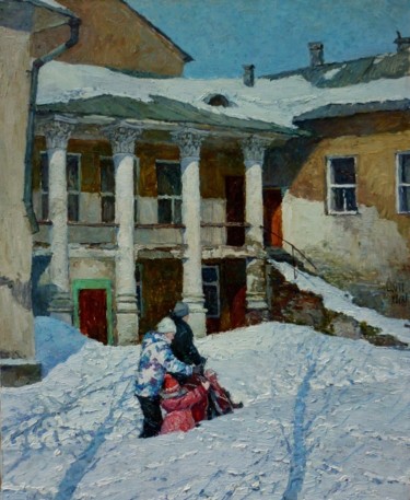 Painting titled "March" by Dmitriy Permiakov, Original Artwork