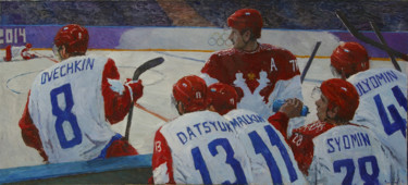 Schilderij getiteld "Russian ice" door Dmitriy Permiakov, Origineel Kunstwerk, Olie