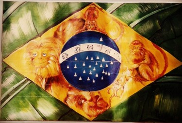 Painting titled "BRASIL - Bichos" by Dimas Bontempo, Original Artwork