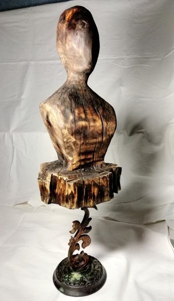 Sculpture titled "Душа Без Масок" by Dmitrii Mikhailov, Original Artwork, Wood