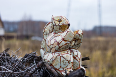 Скульптура под названием "Белка каменная" - Дмитрий Михайлов, Подлинное произведение искусства, Камень
