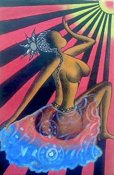 Painting titled "Danseuse" by Dime, Original Artwork, Pigments