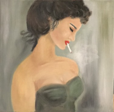 Painting titled "Passionate woman" by Olga Dimitsa, Original Artwork, Oil