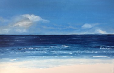 Painting titled "Beach miracle" by Olga Dimitsa, Original Artwork, Oil