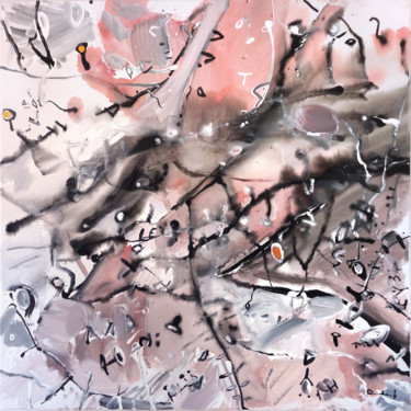 Pintura intitulada "La saison « Sakura…" por Dimi Tabacelea, Obras de arte originais, Acrílico