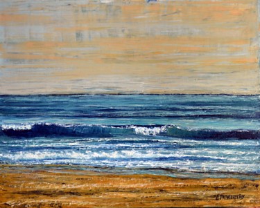 Peinture intitulée "Possidi Beach Wave 4" par Dimitra Papageorgiou, Œuvre d'art originale, Huile