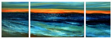Malarstwo zatytułowany „Wind and Sea Tripty…” autorstwa Dimitra Papageorgiou, Oryginalna praca, Olej