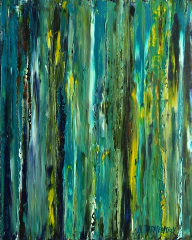 Картина под названием "Abstract Oil 10" - Dimitra Papageorgiou, Подлинное произведение искусства, Масло