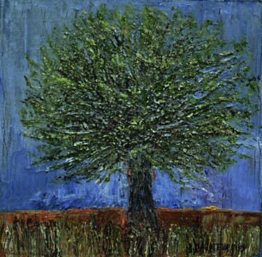 Pittura intitolato "Small Olive Tree 4" da Dimitra Papageorgiou, Opera d'arte originale, Olio