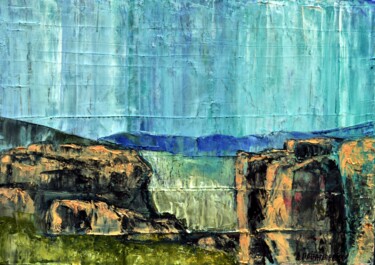 "Meteora View 2" başlıklı Tablo Dimitra Papageorgiou tarafından, Orijinal sanat, Petrol