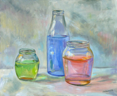 Peinture intitulée "Les trois fluides" par Dimitri Sinyavsky, Œuvre d'art originale, Huile