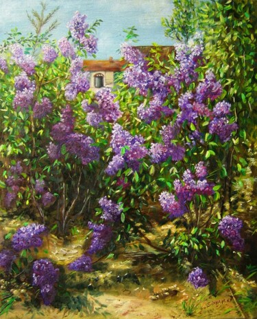Peinture intitulée "lilas.jpg" par Dimitri Sinyavsky, Œuvre d'art originale
