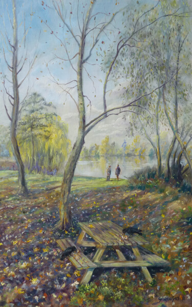 Peinture intitulée "dans-ces-jours-pali…" par Dimitri Sinyavsky, Œuvre d'art originale
