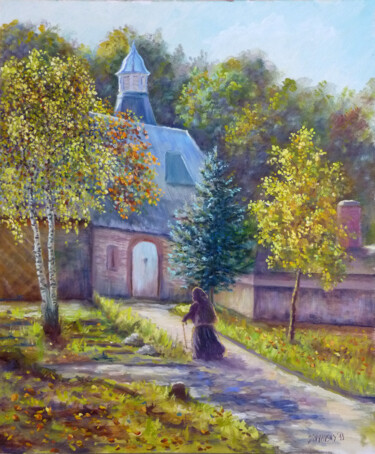 Painting titled "sur-le-chemin-de-so…" by Dimitri Sinyavsky, Original Artwork
