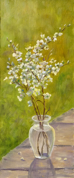 Peinture intitulée "Premier bouquet" par Dimitri Sinyavsky, Œuvre d'art originale, Huile
