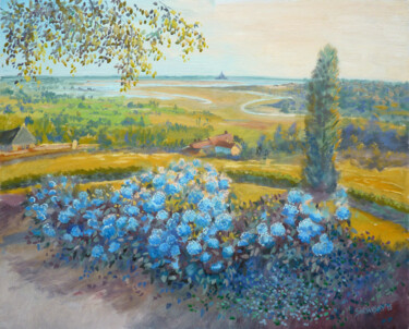 Peinture intitulée "Vue de la baie sur…" par Dimitri Sinyavsky, Œuvre d'art originale, Huile