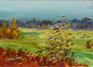 Peinture intitulée "Flux du vent" par Dimitri Sinyavsky, Œuvre d'art originale, Huile