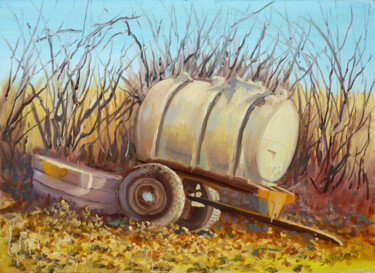 Peinture intitulée "Citerne à eau" par Dimitri Sinyavsky, Œuvre d'art originale, Huile