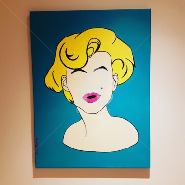 Schilderij getiteld "Marilyn Monroe" door Dv-Paintings, Origineel Kunstwerk, Acryl
