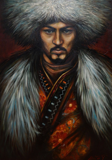 Painting titled "Mongol" by Dimitrio Untu, Original Artwork, Oil