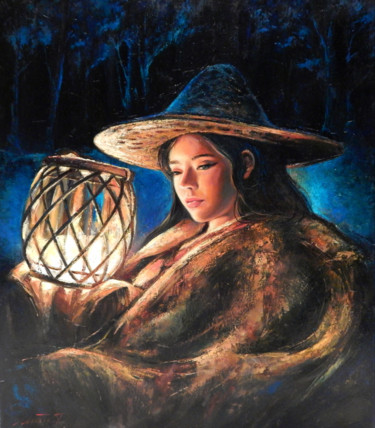 Painting titled "Ruta de la seda" by Dimitrio Untu, Original Artwork, Oil