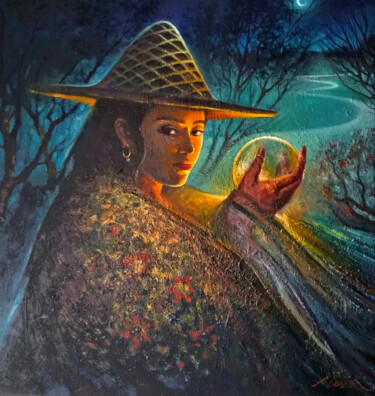 Painting titled "El viaje" by Dimitrio Untu, Original Artwork, Oil