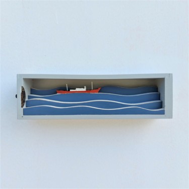 雕塑 标题为“BOX” 由Dimitrios Kiourtsis, 原创艺术品, 木