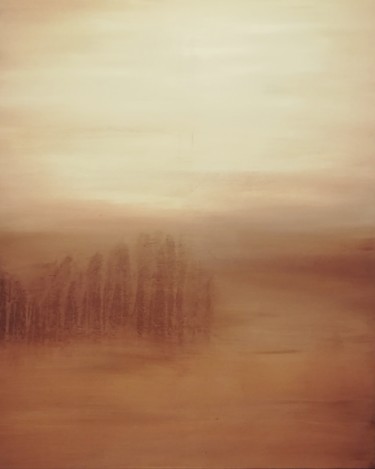 Painting titled "Forest landscape" by Dimitrios Ntks, Original Artwork, Acrylic Mounted on Wood Panel