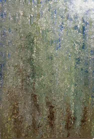 Painting titled "Forest" by Dimitrios Ntks, Original Artwork, Acrylic Mounted on Wood Panel