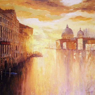 Картина под названием "Venice" - Dimitris Apazidis, Подлинное произведение искусства, Масло