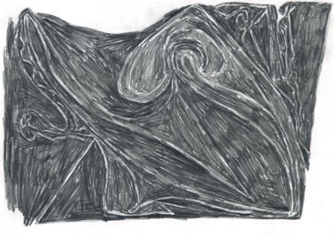 Drawing titled "Dark Gray Labyrinth" by Dimitris Kritsotakis, Original Artwork, Pencil