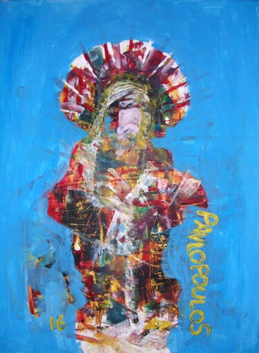 Painting titled "Ave Maria" by Dimitris Pavlopoulos, Original Artwork, Acrylic
