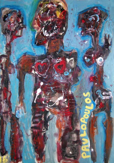 Painting titled "The Cost Of Love's…" by Dimitris Pavlopoulos, Original Artwork, Acrylic