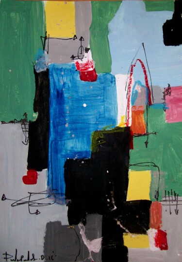 Pintura titulada "Abstract # 66" por Dimitris Pavlopoulos, Obra de arte original, Acrílico
