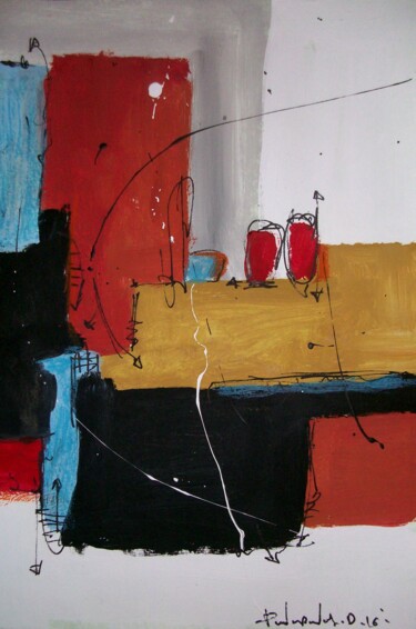 Pintura titulada "Abstract # 71" por Dimitris Pavlopoulos, Obra de arte original, Acrílico