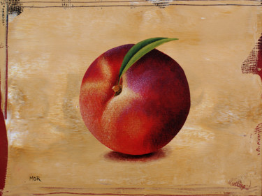 Painting titled "Peach" by Dietrich Moravec, Original Artwork, Acrylic