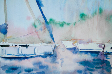 Peinture intitulée "Sunrise in Netsel m…" par Dina Aseeva, Œuvre d'art originale, Aquarelle