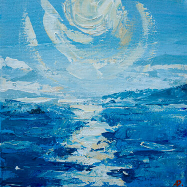 Pittura intitolato "Solstice on Levanto…" da Dina Aseeva, Opera d'arte originale, Acrilico Montato su Telaio per barella in…