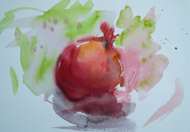 Pintura titulada "Pommegranate - impr…" por Dina Aseeva, Obra de arte original, Acuarela