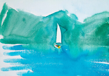 Peinture intitulée "Going to Gochek - c…" par Dina Aseeva, Œuvre d'art originale, Aquarelle