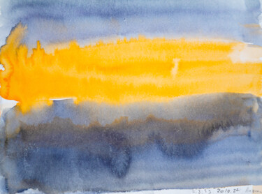 Malerei mit dem Titel "After the sunset -…" von Dina Aseeva, Original-Kunstwerk, Aquarell