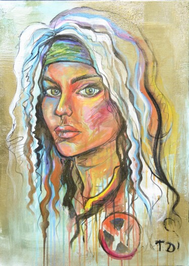 Картина под названием "Rogue" - Dina Telesheva, Подлинное произведение искусства, Акрил